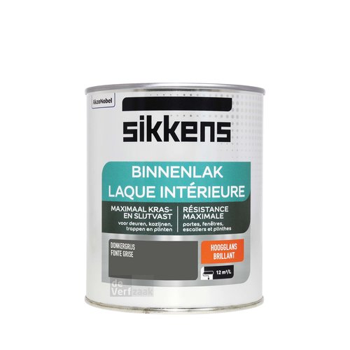 Sikkens Binnenlak Hoogglans - Donkergrijs