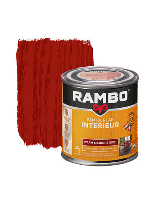 Rambo Pantserlak Interieur Transparant Zijdeglans - Warm mahonie