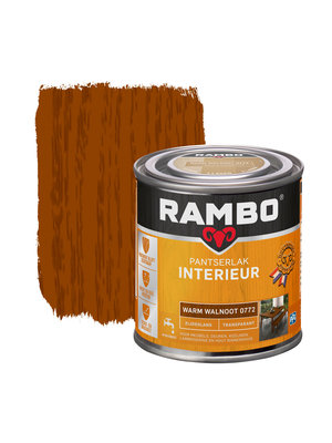 Rambo Pantserlak Interieur Transparant Zijdeglans - Warm walnoot