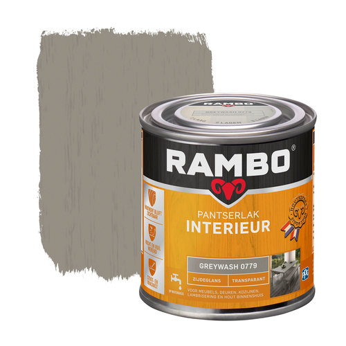 Rambo Pantserlak Interieur Transparant Zijdeglans - Greywash