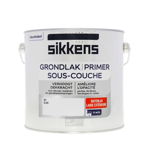 Sikkens Grondlak Buitenlak - 2,5 liter Wit