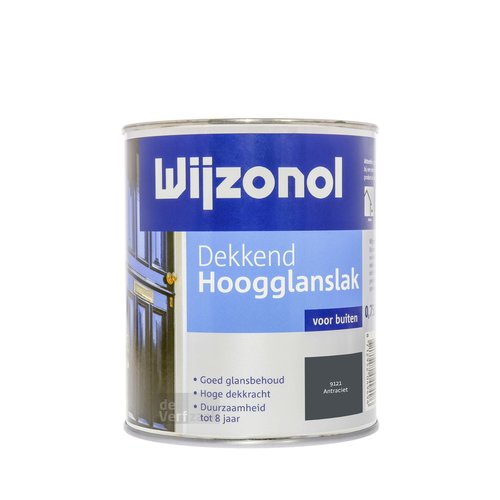 Wijzonol Dekkend Hoogglanslak 750 ml 9121 Antraciet