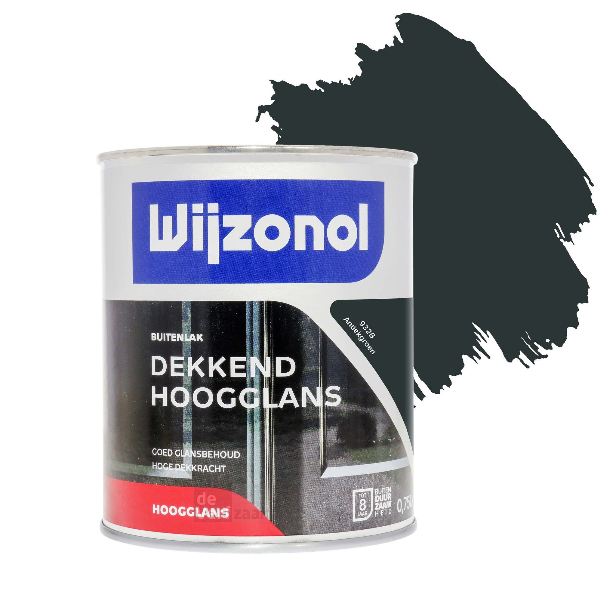 Wijzonol Dekkend Hoogglanslak 750 ml 9328 Antiekgroen