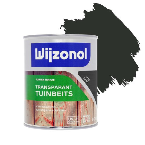 Wijzonol Transparant Tuinbeits - Zwart