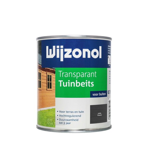 Wijzonol Transparant Tuinbeits - Zwart