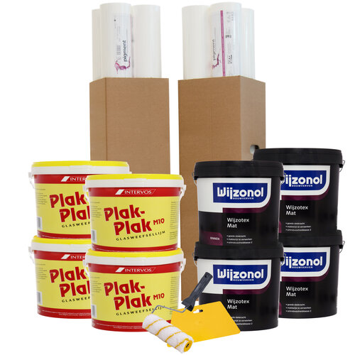Complete Renovlies Set Wijzonol Wijzotex Mat - RAL 9010