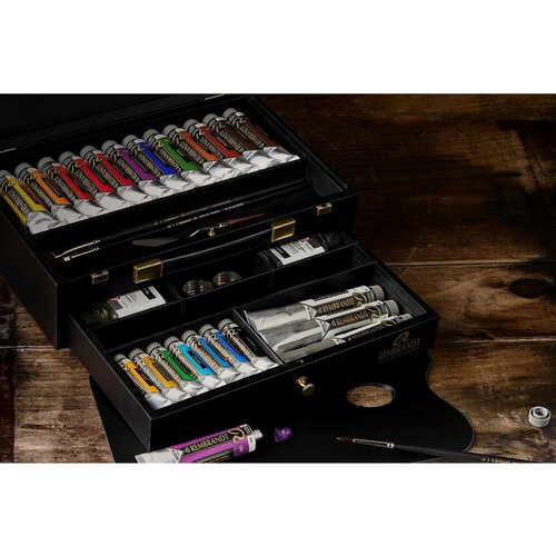 Royal Talens Rembrandt Olieverf set Luxury in houten kist - 7 x 15 ml + 12 x 40 ml + 3 x 60 ml