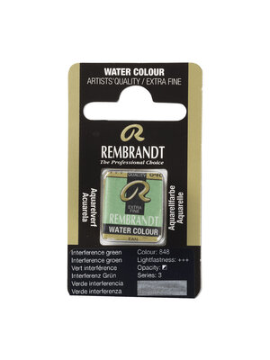 Rembrandt Aquarelverf Napje - Interference Groen #848 Rembrandt Aquarelverf Napje - Interference Groen #848