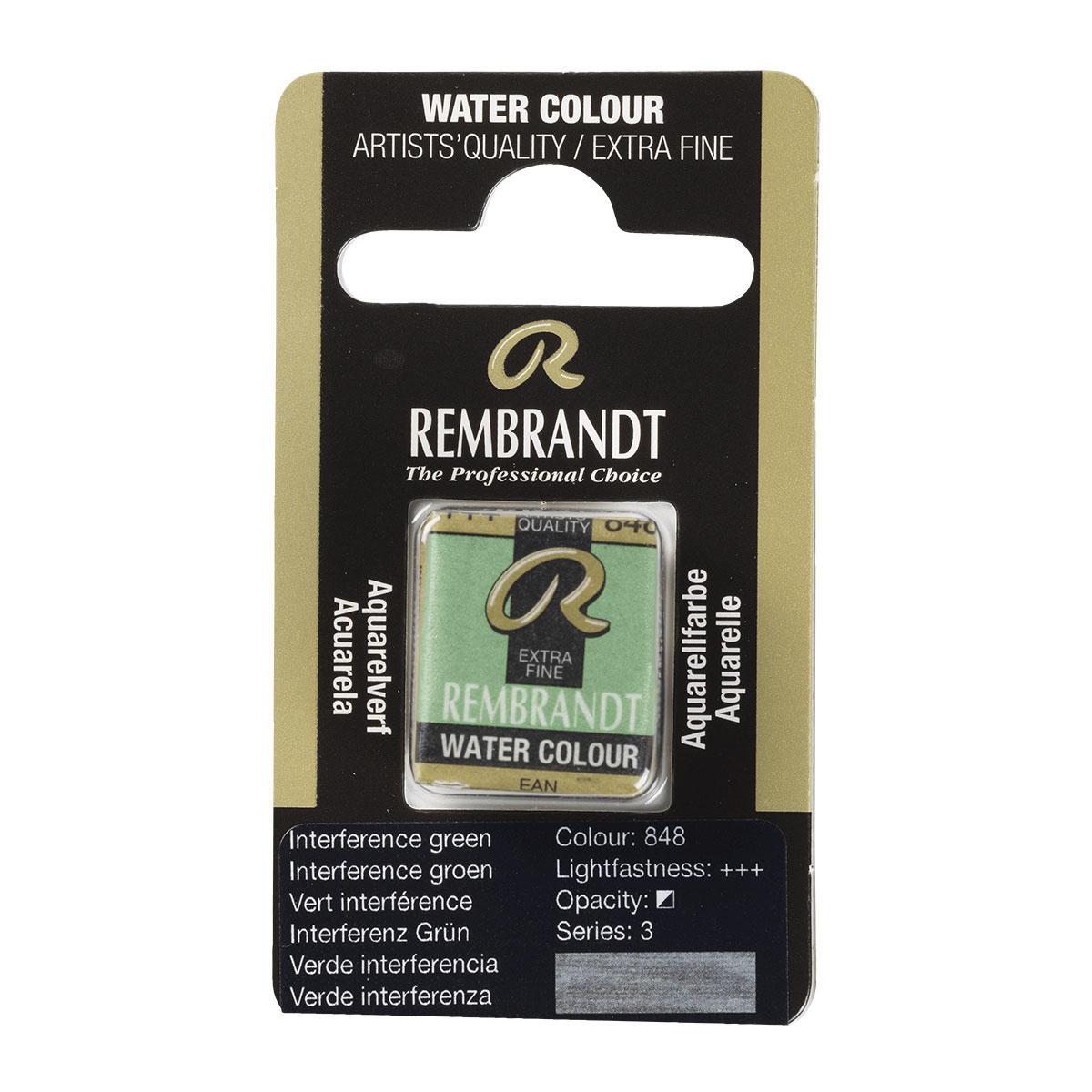 Rembrandt water colour napje Interference Green (848)