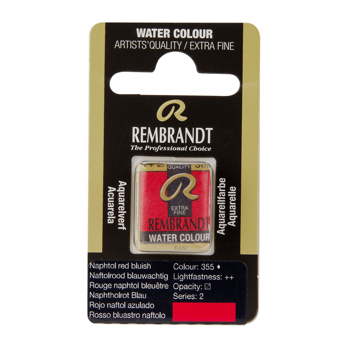 Rembrandt water colour napje Napthol Red Bluish (355)