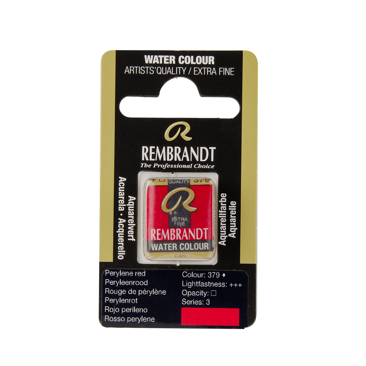 Rembrandt water colour napje Perylene Red (379)