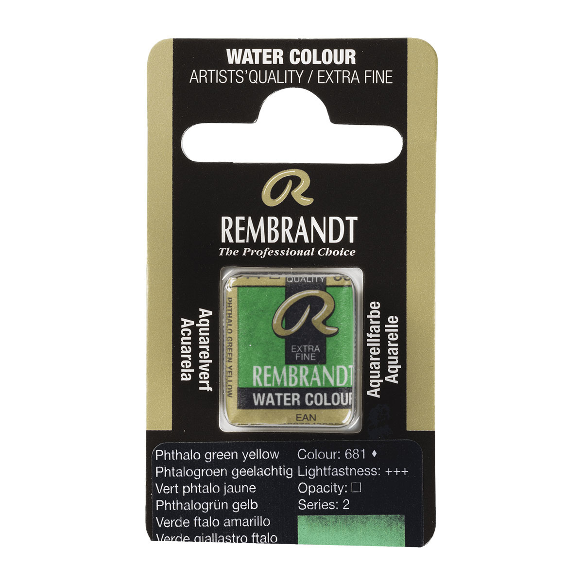 Rembrandt water colour napje Phthalo Green Yellow (681)