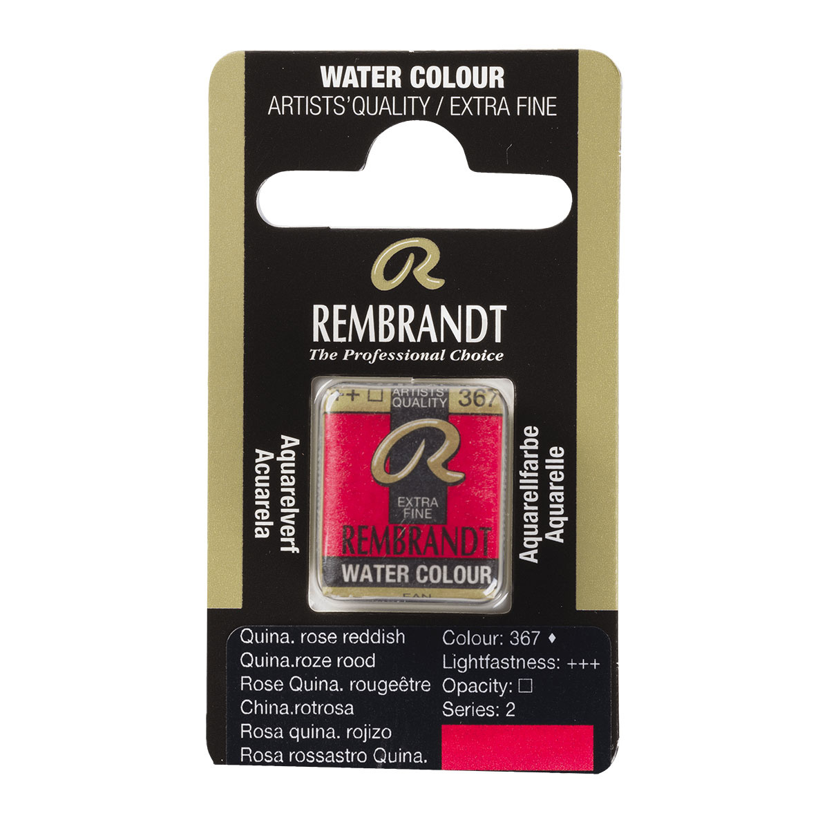 Rembrandt water colour napje Quinacridone Rose Reddish (367)