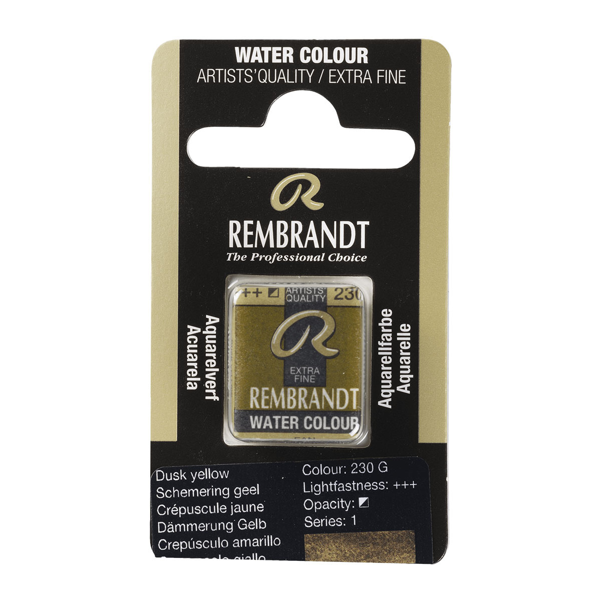 Rembrandt water colour napje Dusk Yellow (230)