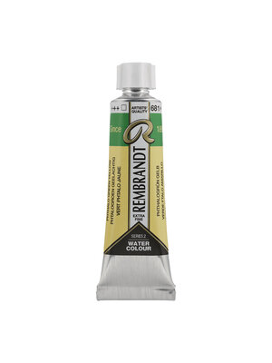 Rembrandt Aquarelverf Tube 10 ml - Phtalogroen Geelachtig #681 Rembrandt Aquarelverf Tube 10 ml - Phtalogroen Geelachtig #681