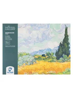 Van Gogh The National Gallery Aquarelpapier Blok - Wit - 12 Vellen Van Gogh The National Gallery Aquarelpapier Blok - Wit - 12 Vellen