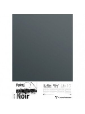 Clairefontaine PaintOn Mixed Media Papier - 250 gr - 50 x 65 cm - Zwart (losse vellen)