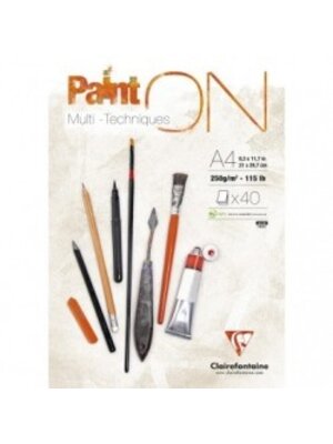Clairefontaine PaintOn Mixed Media Papier - 250 gr - A2 - Wit