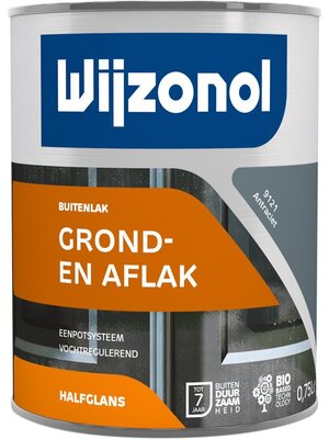 Wijzonol Grond- en aflak - 750 ml 9121 Antraciet