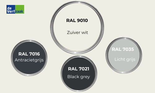 Welk ekleur RAL past mooi bij RAL 9010?