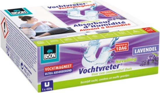 Bison Vochtvreter Magneet Lavendel - 450 gram afbeelding