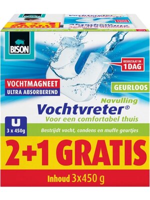 Bison Vochtvreter Magneet Voordeelverpakking - 450 gram Bison Vochtvreter Magneet Voordeelverpakking - 450 gram