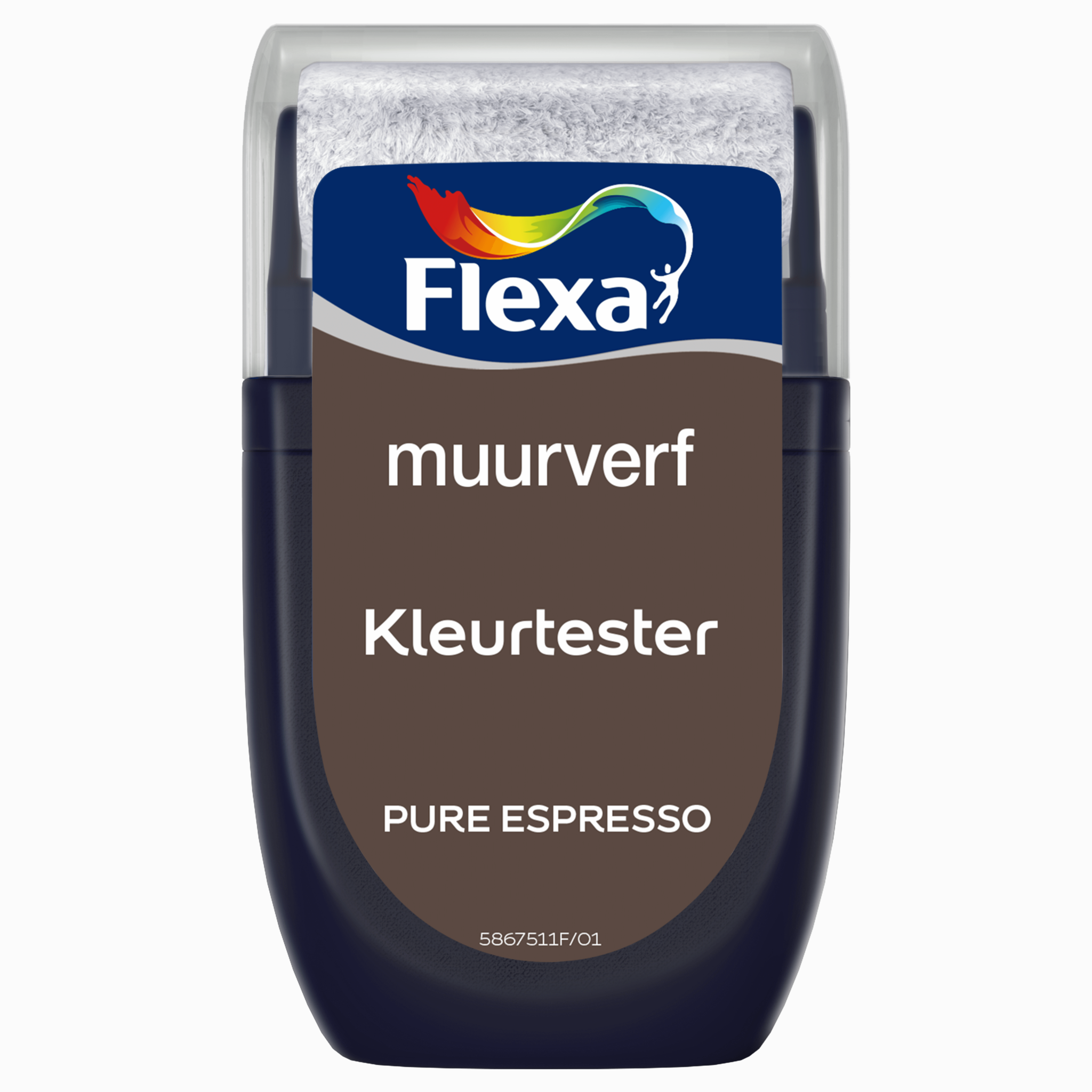 Flexa - Kleurtester Muurverf - Pure Espresso - Kleur van het Jaar 2025 - 30Ml