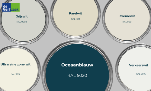 RAL 5020 Oceaanblauw lichte tinten kleurcombinatie