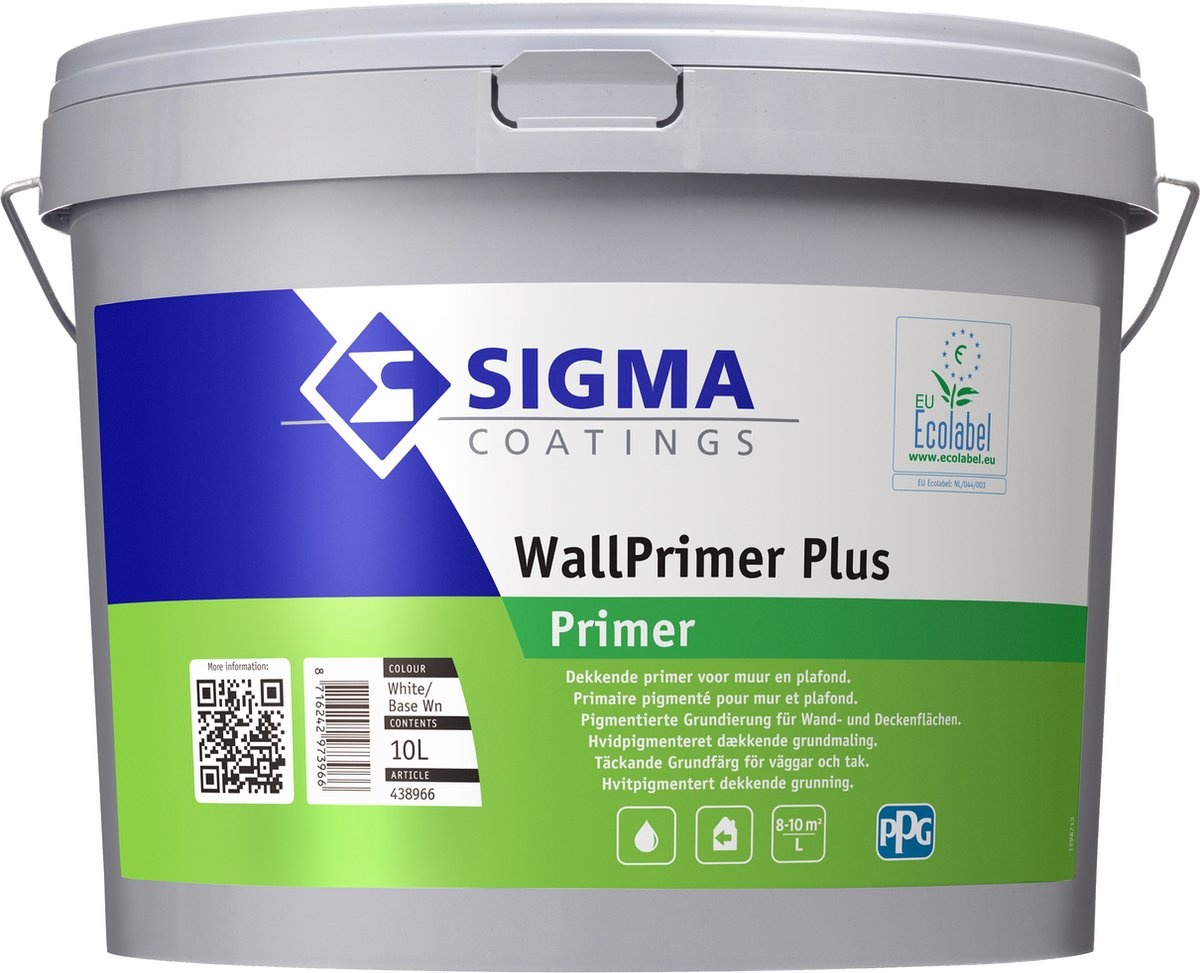 Sigma Wallprimer plus - 100% Wit - 10L