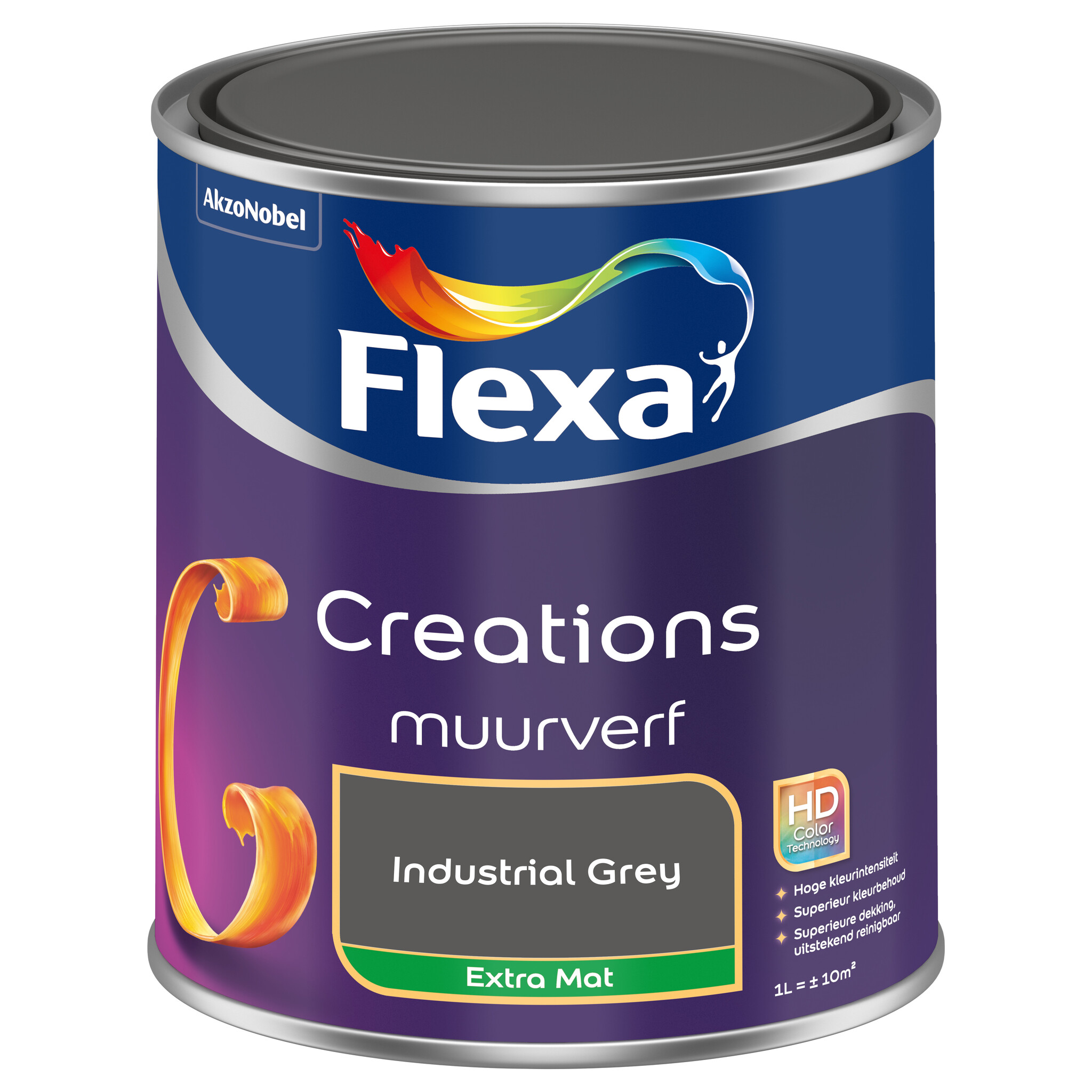 Flexa Creations Muurverf Extra Mat - Industrial Grey afbeelding