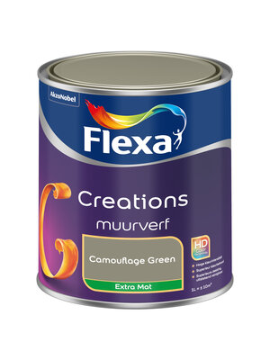 Flexa Creations Muurverf Extra Mat - Camouflage Green