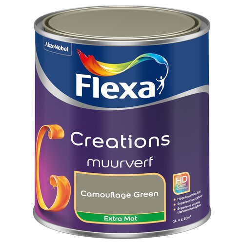 Flexa Creations Muurverf Extra Mat - Camouflage Green