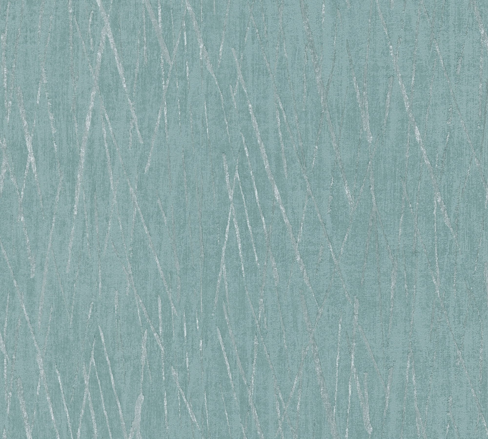 GEMELEERD DESIGN BEHANG | Grafisch - blauw groen - A.S. Création #Hygge