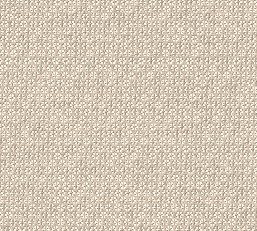 ROTAN VLECHTWERK BEHANG | Landelijk - crème bruin beige - A.S. Création #Hygge