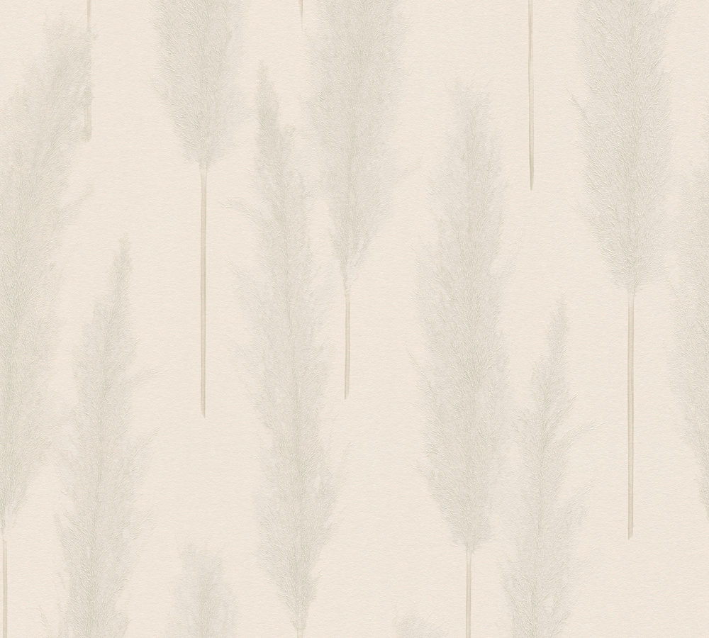 PAMPASGRAS BEHANG | Landelijk & Botanisch - beige wit grijs - A.S. Création #Hygge