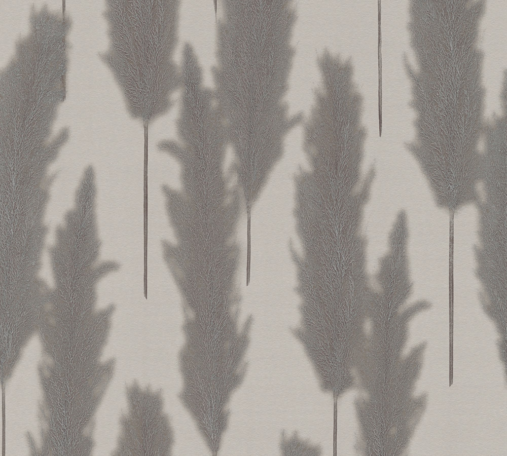 PAMPASGRAS BEHANG | Landelijk & Botanisch - grijs wit - A.S. Création #Hygge