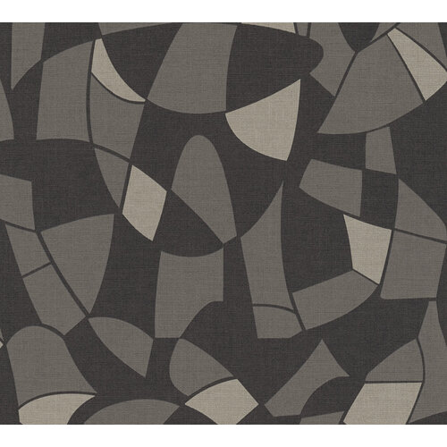 AS Creation Antigua - Zwart - Geometrisch Behang - 390934