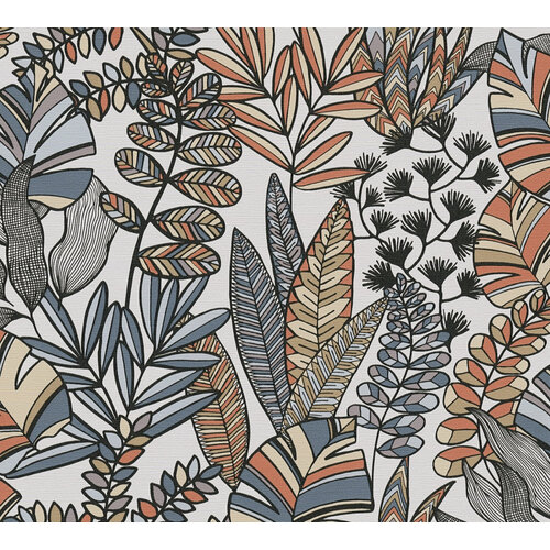 AS Creation Antigua - Wit - Planten Behang - 390952