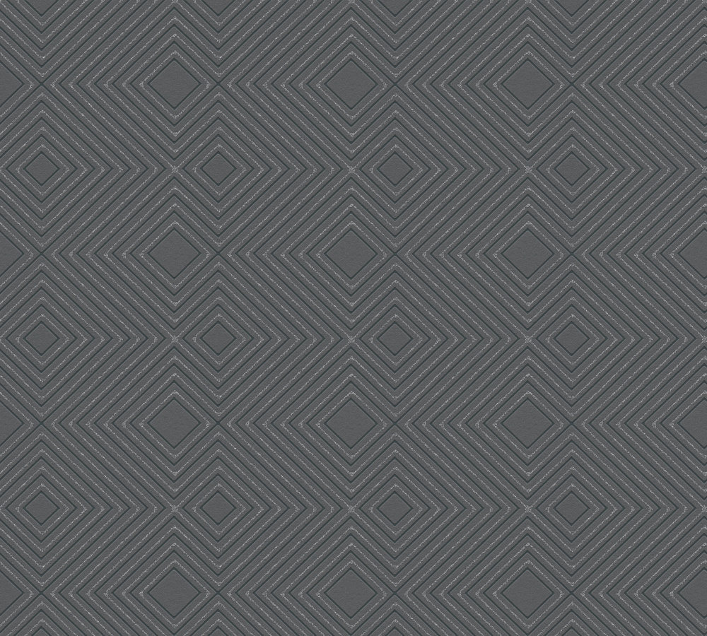 GEOMETRISCH BEHANG | Grafisch - zilver antraciet zilver glitter - A.S. Création Attractive