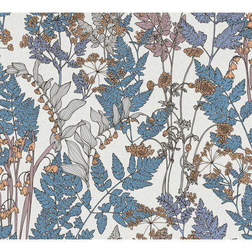 Architects Paper Floral Impression - Blauw - Bloemrijk - 377517
