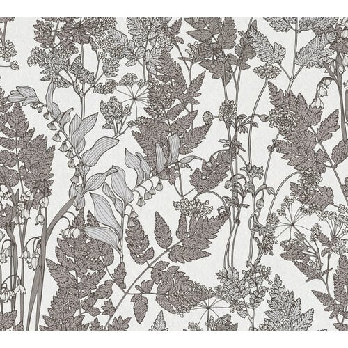 Architects Paper Floral Impression - Grijs - Bloemrijk - 377521