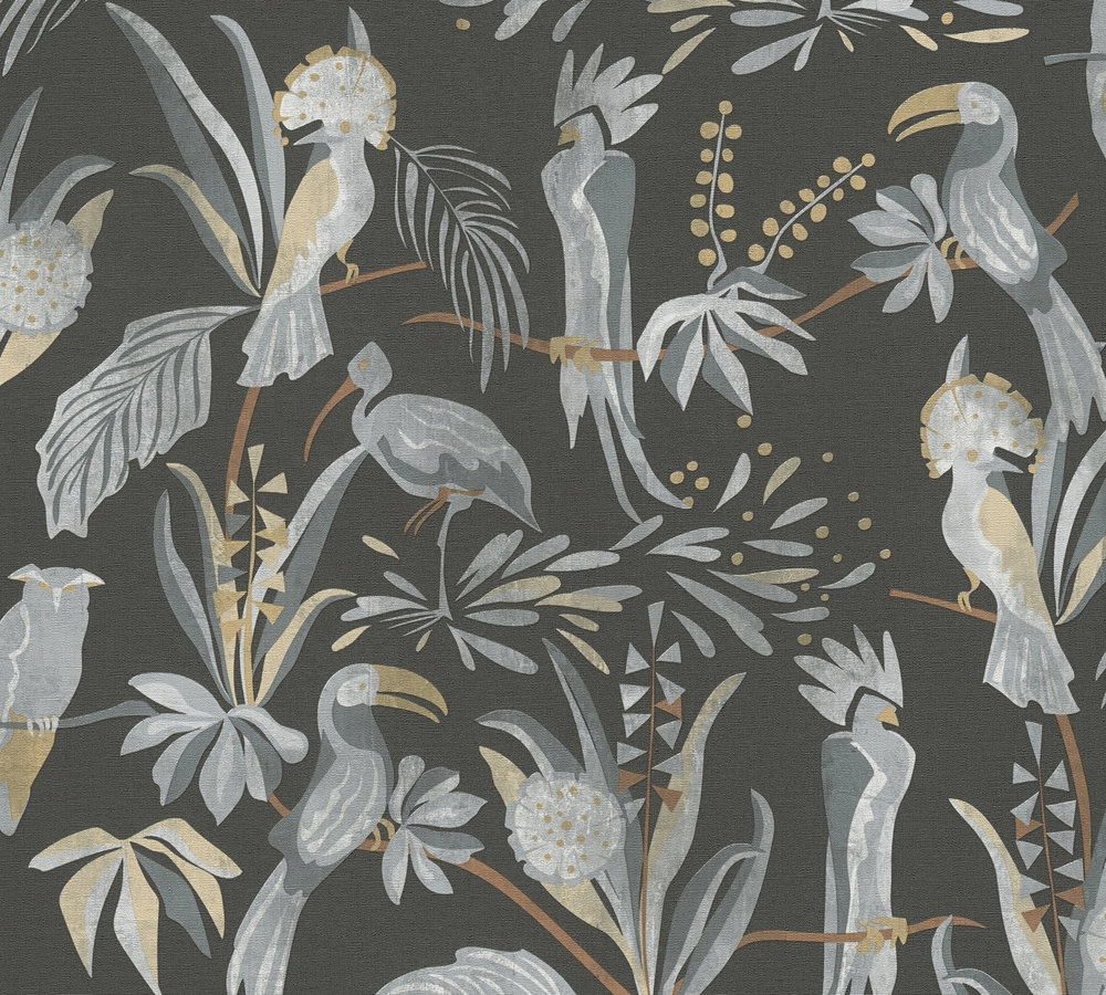 Livingwalls House of Turnowsky - Zwart - Jungle Behang - 388983