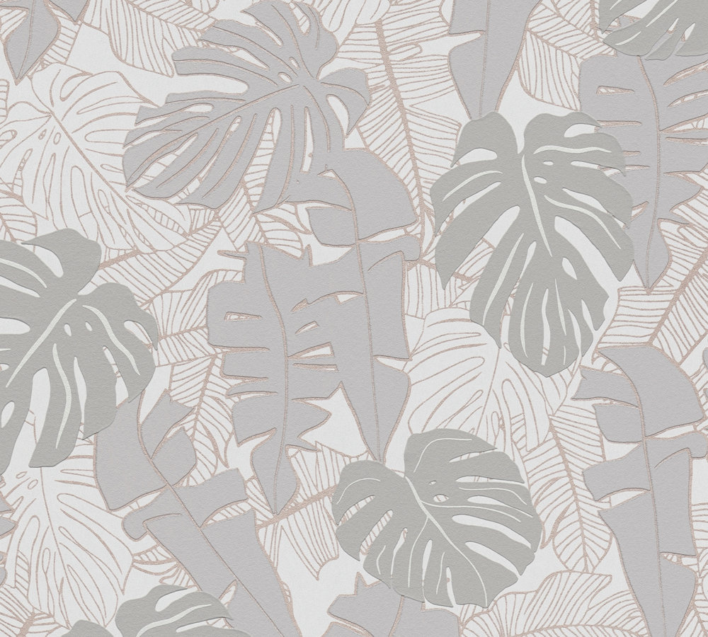 Livingwalls House of Turnowsky - Grijs - Jungle Behang - 389053