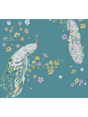 Livingwalls House of Turnowsky - Turquoise - Floral - 389062
