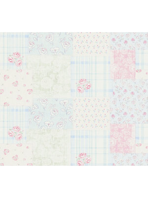 AS Creation Maison Charme - Blauw - Patchwork - 390661