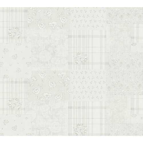 AS Creation Maison Charme - Grijs - Patchwork - 390662