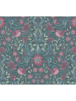 AS Creation Maison Charme - Donker Groen - Vogel - 390754