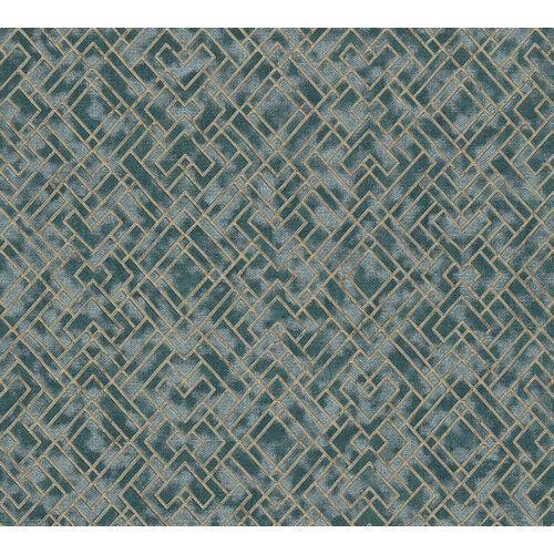 Livingwalls Metropolitan Stories. Travel Stories - Petrol - Geometrisch - 388285