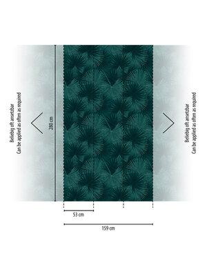 Livingwalls Metropolitan Stories. Travel Stories - Petrol - Bladeren - 391841 Livingwalls Metropolitan Stories. Travel Stories - Petrol - Bladeren - 391841