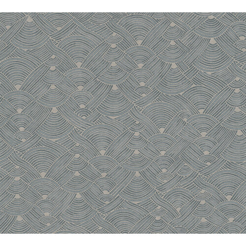 AS Creation Nara - Blauw - Patroon Behang - 387421